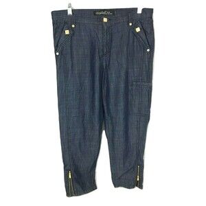 Sunrise 51 premium Womens Denim Collection Sz 28 Blue Capri Ankle Zip Pants